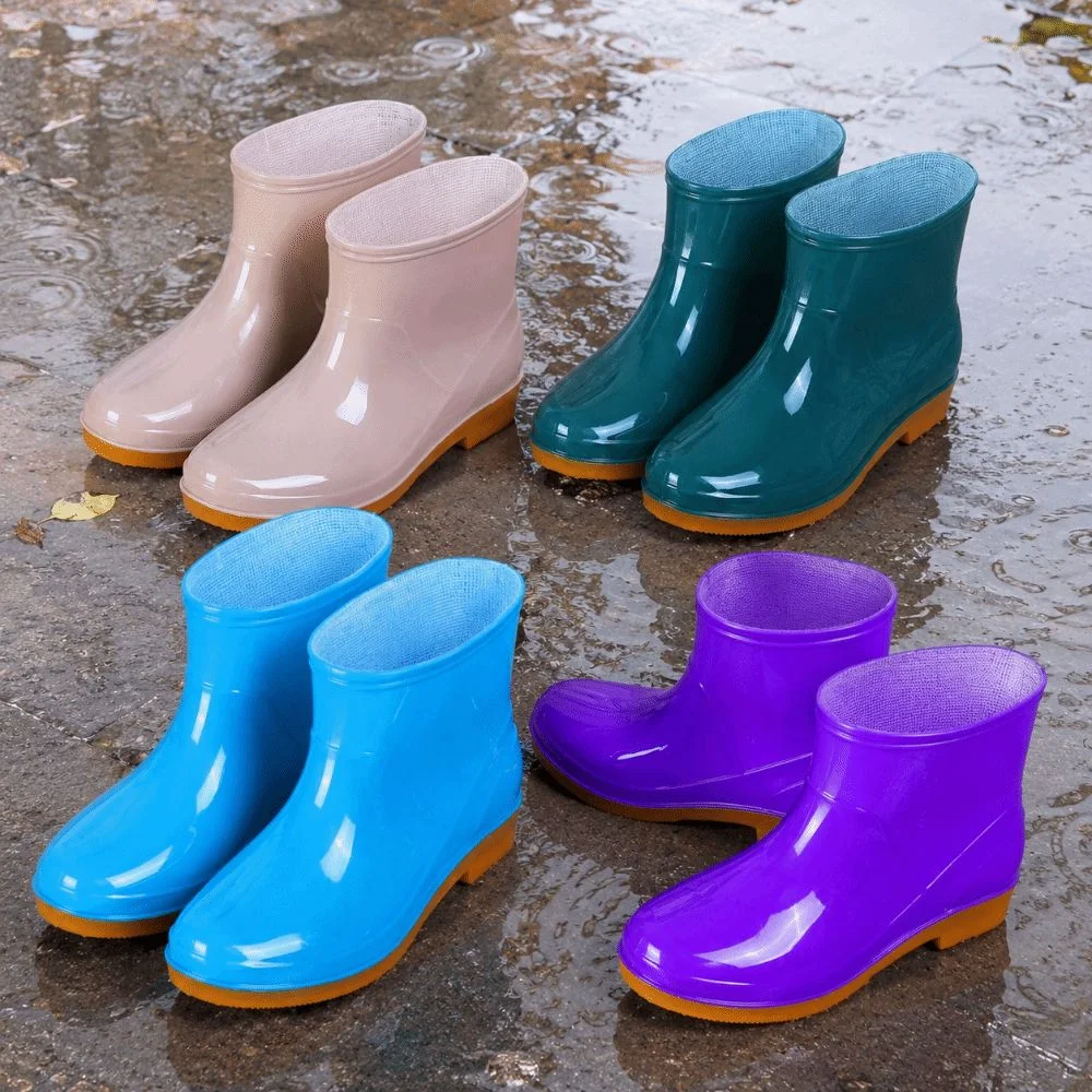 Rutschfeste Damen-Kurzregenstiefel, Wasserdichte Leichte Garten-Regenschuhe, Langlebige Niedrige Wasserschuhe für Outdoor, Küche, Arbeit – Detail 12
