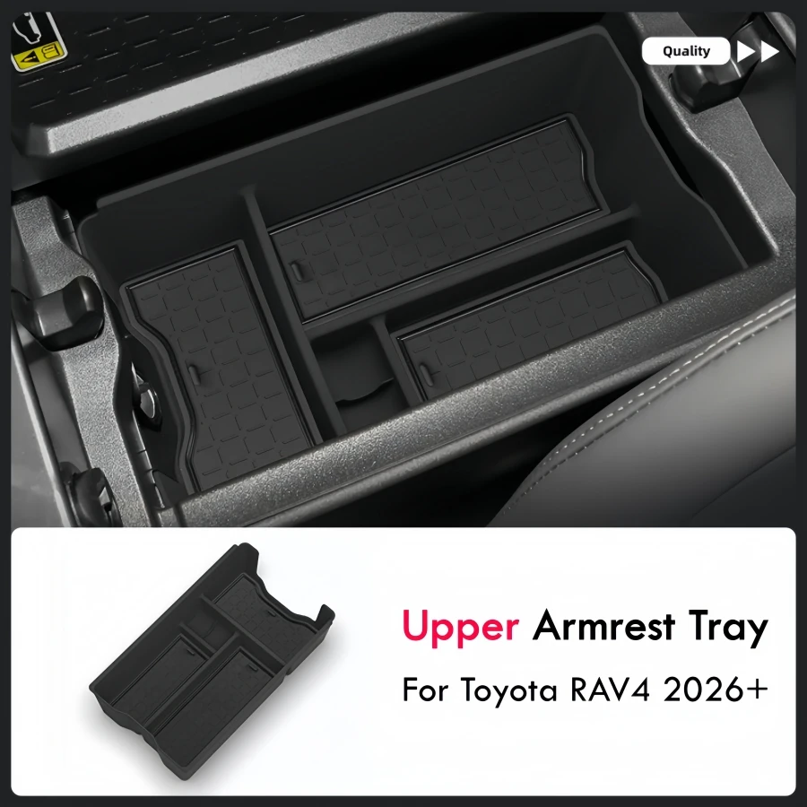 Center Console Organizer Storage Box for Toyota RAV4 2026 Armrest Bottom Insert Tray Storage Box for 2026 RAV 4 Inner Accessorie