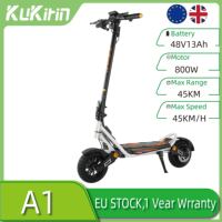KuKirin A1 E-Scoote 48V 13Ah Lithium Battery 800W Motor 10 Inch Vacuum Tires 45km Range 45km/h Dual Disc Brake Electric Scooter