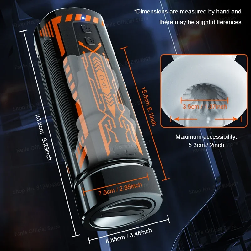 Vibromasseur télescopique d'aspiration vaginale pour hommes, poussée automatique, succion de mastjaune masculin, jouet sexuel, tasse d'aération de mastère, machine de pipe