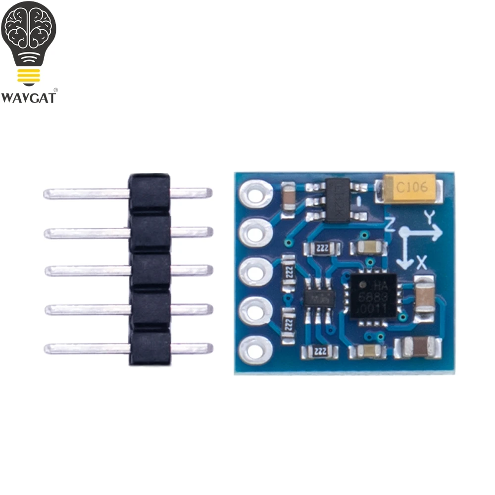 WAVGAT GY-271 HMC5883L 3V-5V Three 3 Triple Axis Magnetic Field Compass Magnetometer Sensor Module For Arduino IIC Board