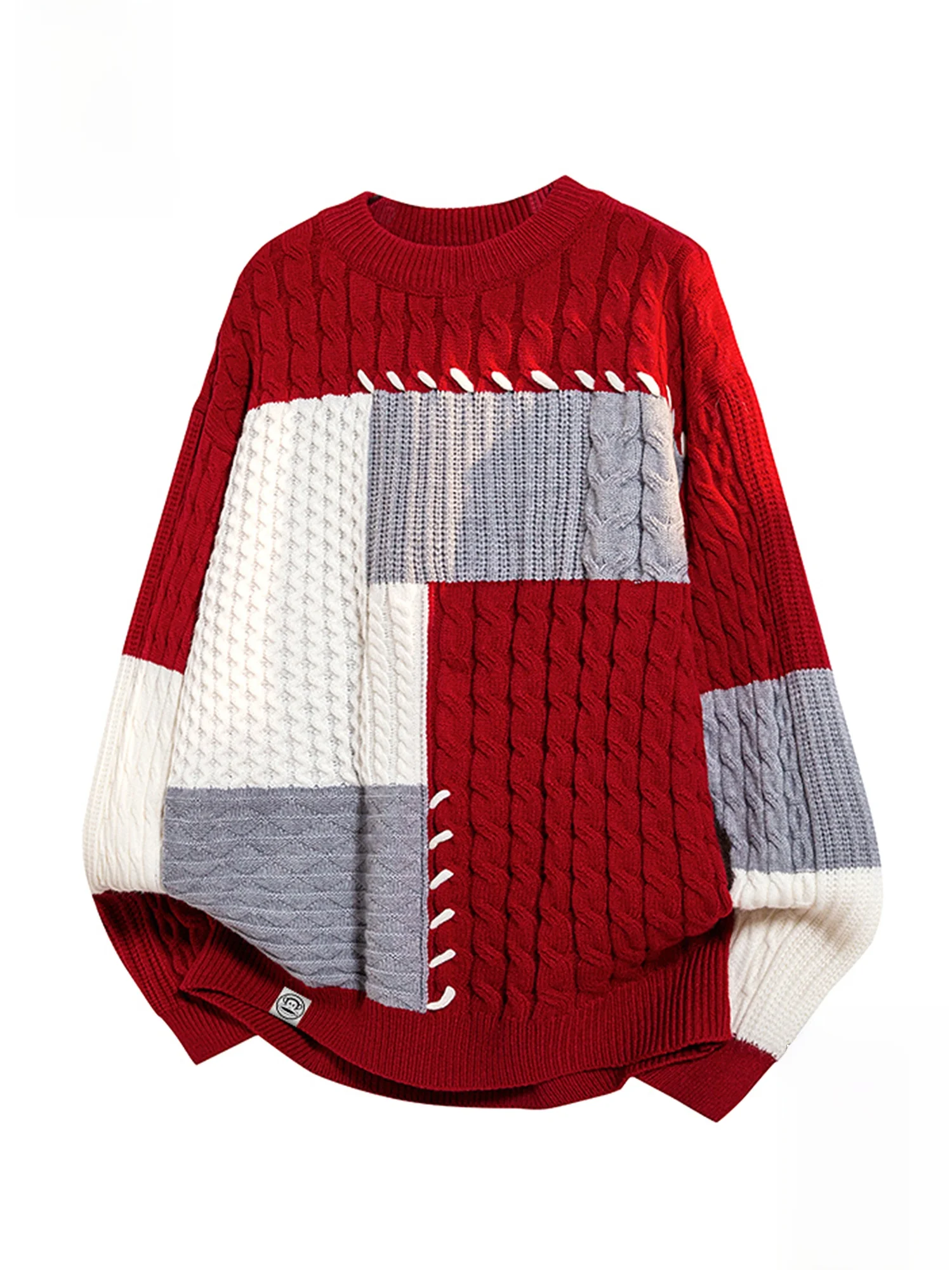 

PaulFrank Loose Fit Casual Knitwear for Men Winter New Sle Lazy Sle Color Blo Design Monkey Mouth Sweater