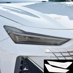 2 Pcs Car Headlight Protective Film Front Light Transparent Smoked Black TPU Sticker For Changan UNI-V 2022-2023 car Accessories