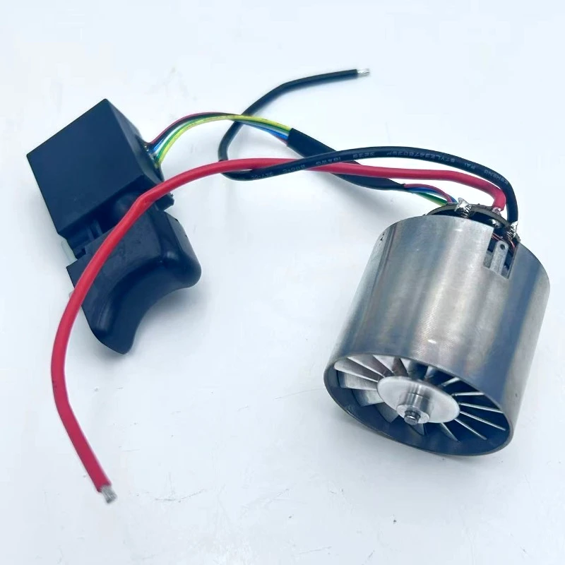محرك تيار مستمر بدون فرش 40 مم 21 فولت 100000 دورة في الدقيقة سرعة عالية، مع مفتاح الزناد والتحكم المتغير في السرعة، مناسب جدًا لأدوات DIY