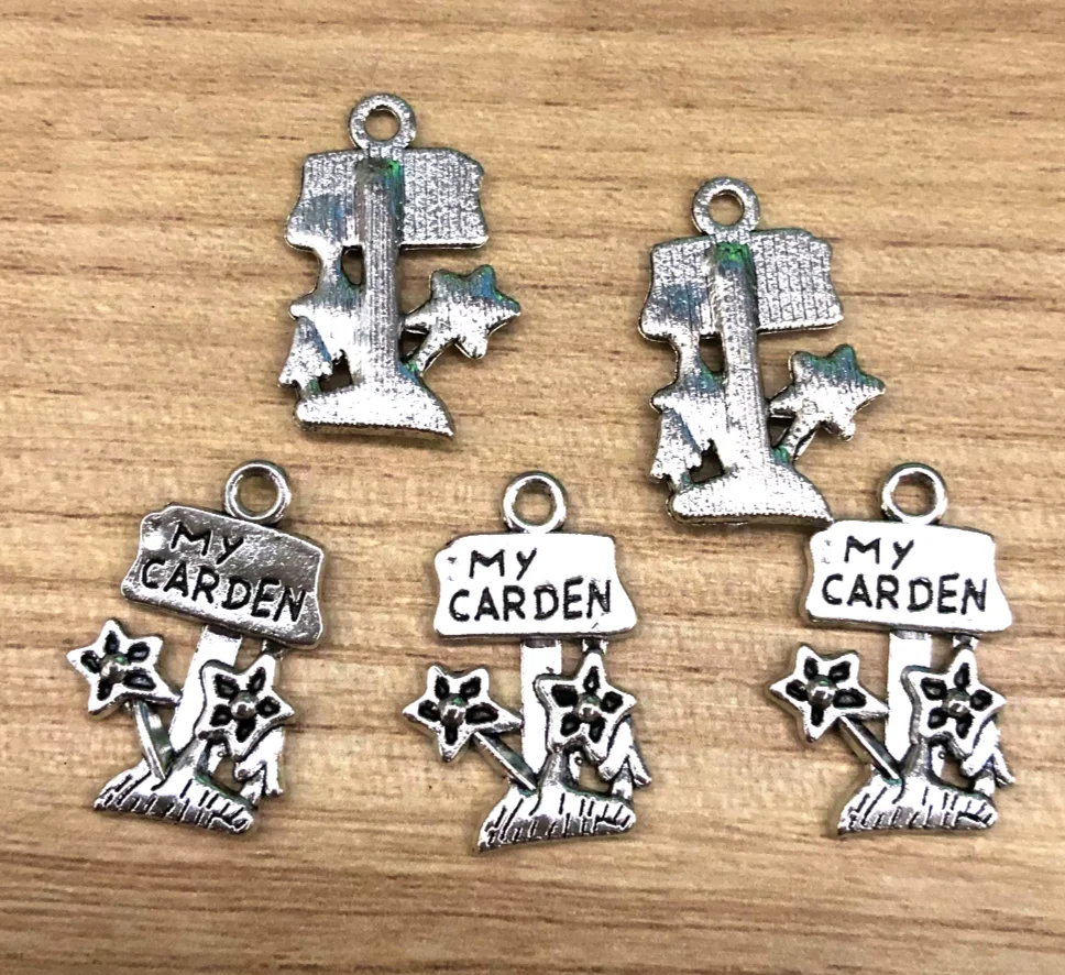 

25pcs 22*14mm Lovely Alloy metal tibetan silver color cute pendants HWX0124