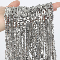 Natural Rhodium Plated Hemaitite Stone Beads Irregular Geometry Loose Spacer Beads for Jewelry Making Diy Bracelet Accessoris