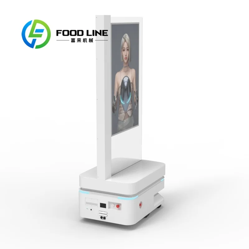 Transparent OLED Advertising Robot Intelligent Wheeled Advertising Robot Equipped With Transparent OLED Screen For Business