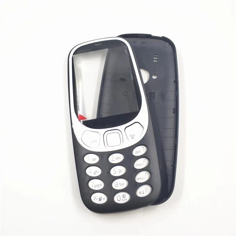 New Full Housing For Nokia 3310 (2G Version) Face Frame + Battery Door Back Cover Housing With English Keyboard