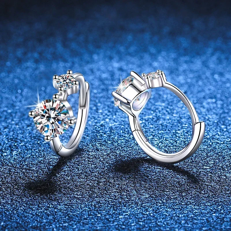 NASIA Full Moissanite Earrings S925 Sterling Silver with 18K Gold Plated Wedding Luxury Jewelry Gift Passed Diamond Tester 2026