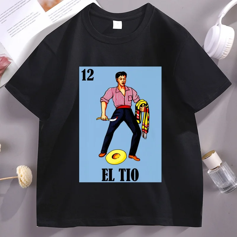 

Men's Mexican El Tio Lottery Prank Graphic T-Shirt Casaul Cotton Short Sleeve Round Neck Tshirt Streetwear Cool Man Clothing