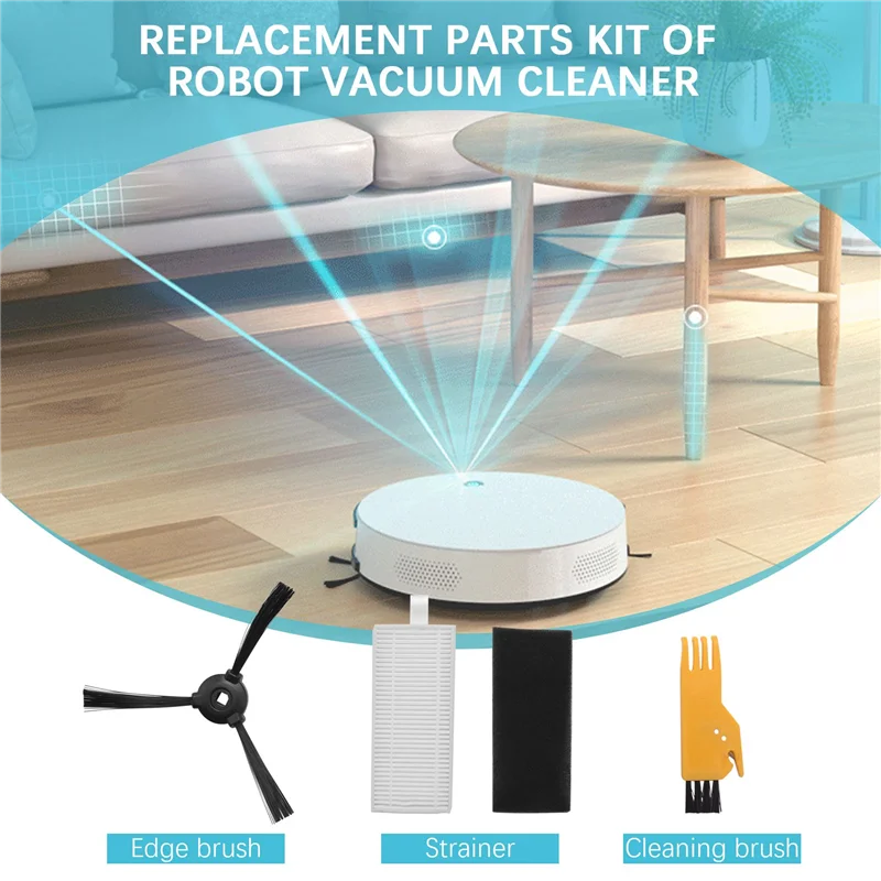 로봇 진공 청소기 교체 액세서리 키트, Lefant M201 T700 M520 M571 M501B M301 용 10 필터 및 10 사이드 브러시