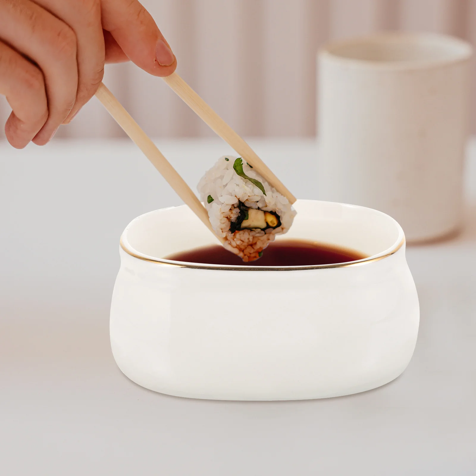 

Ceramic Sugar Jar Premium Wear-Resistant Modern Storage Jar for Home Kitchen Coffee Tea Bag Seasoning Container