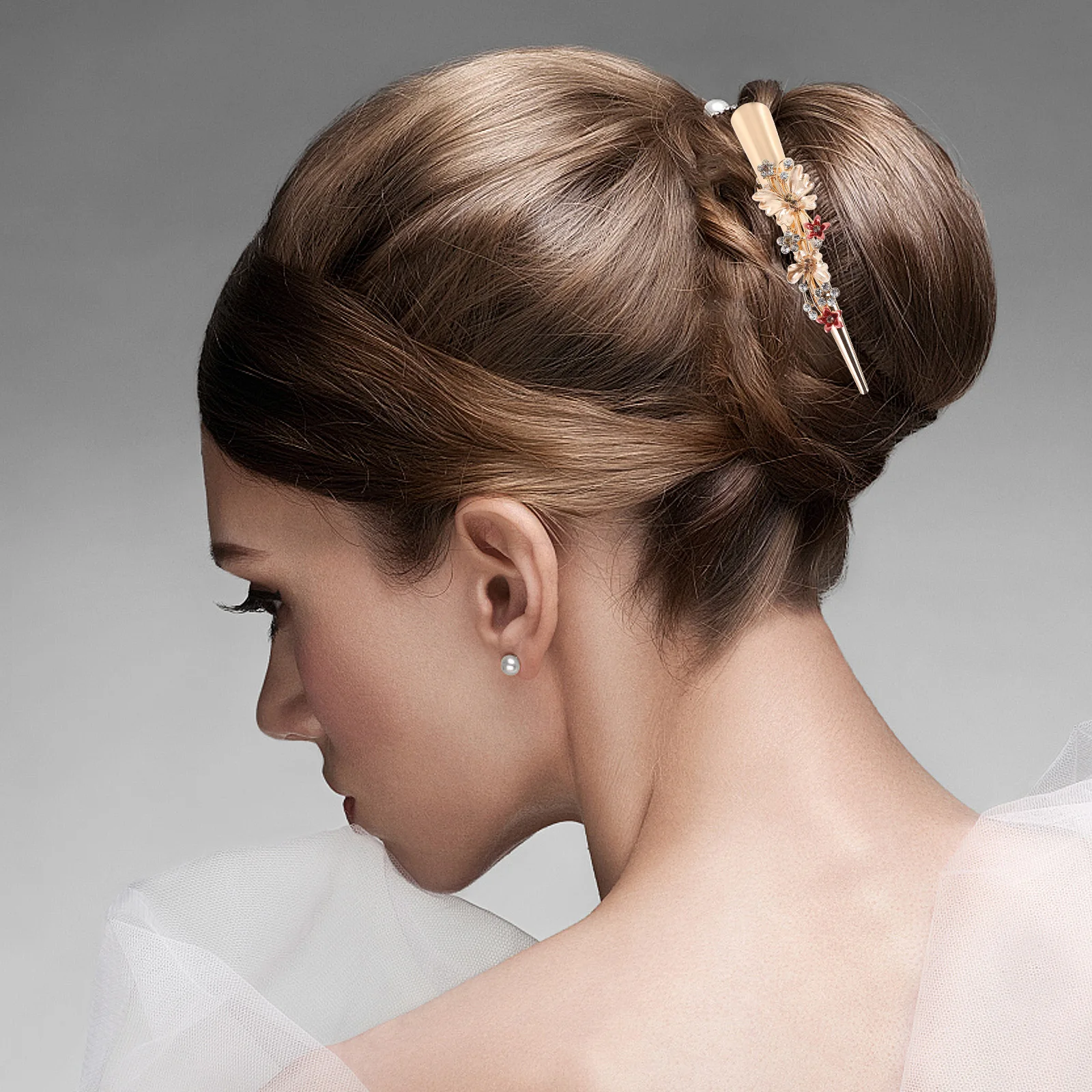 

Flower Duckbill Clip Decorative Accessories Large Size Metal Claw Clips Women Barrettes Colored Wedding Hair Decor Bridal Piece