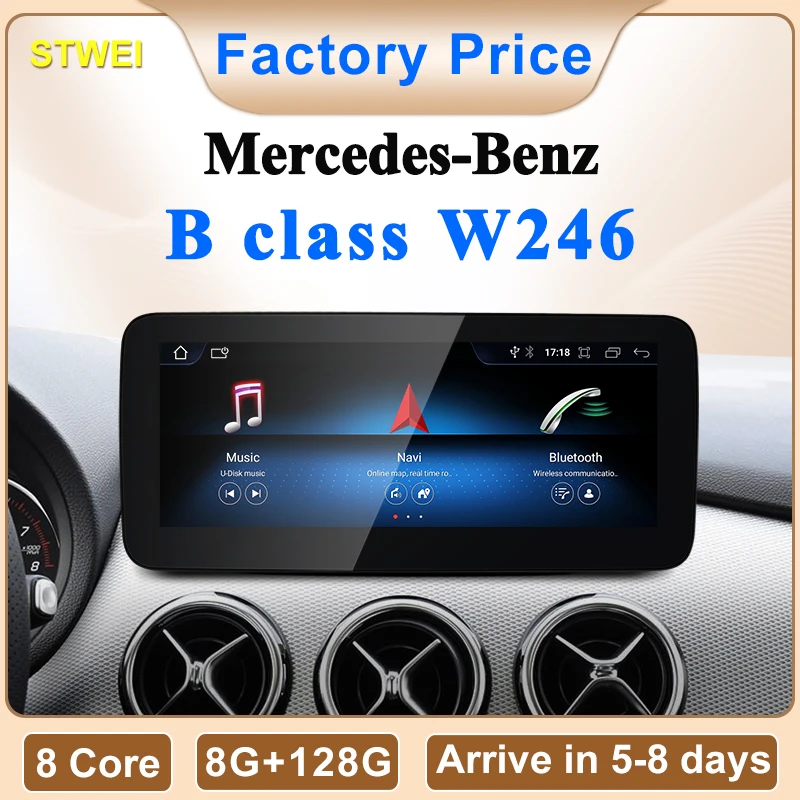 

2024 New Car Multimedia Wireless Android AUTO CarPlay 10.25inch 12.3inch Screen For Mercedes Benz B Class W246 Car Video Players