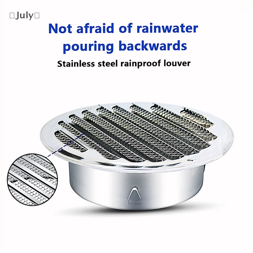 70/80/100/120/150 มม.สแตนเลสสตีล Air Vent Grille แมลงบ้านผนังภายนอกท่อระบายอากาศเครื่องมือ