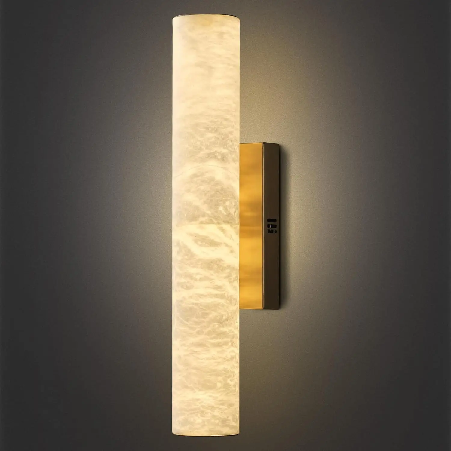 Natural Alabaster LED Wall Lamp Indoor Lighting Room Decoration Living Room Bedroom Brass & White Marble Golden Wall Light
