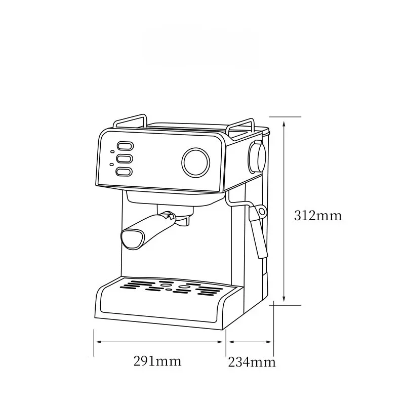 ماكينة اسبريسو احترافية منزلية 20 بار، ماكينة قهوة بخلاص درجة حرارة ثابتة، ماكينة قهوة بالحليب والبخار، كابتشينو