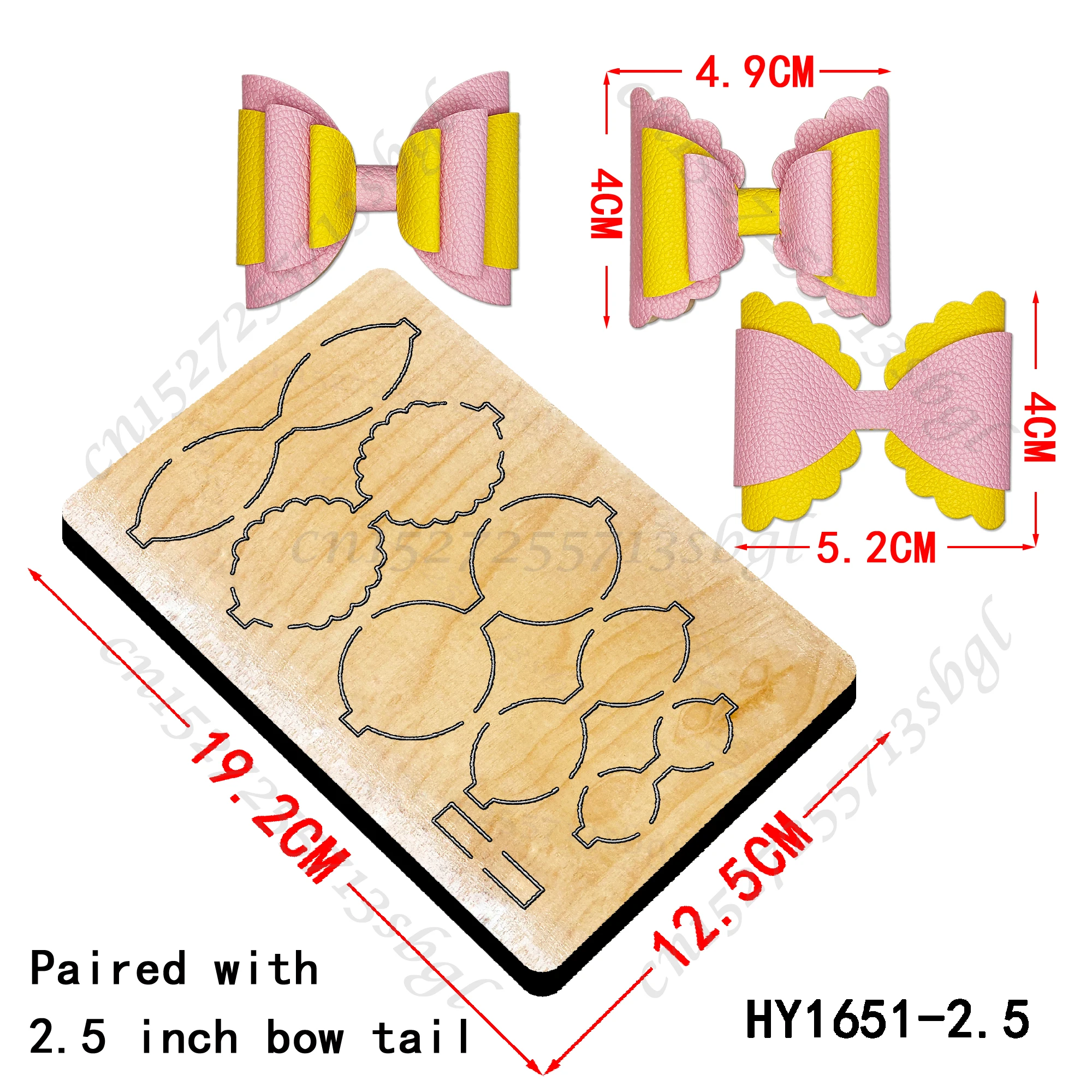 Bow Loop Is Suitable For 2inch to 5inch Bow Tail HY1651 Wooden Dies Suitable for Common Die Cutting Machines on the Market