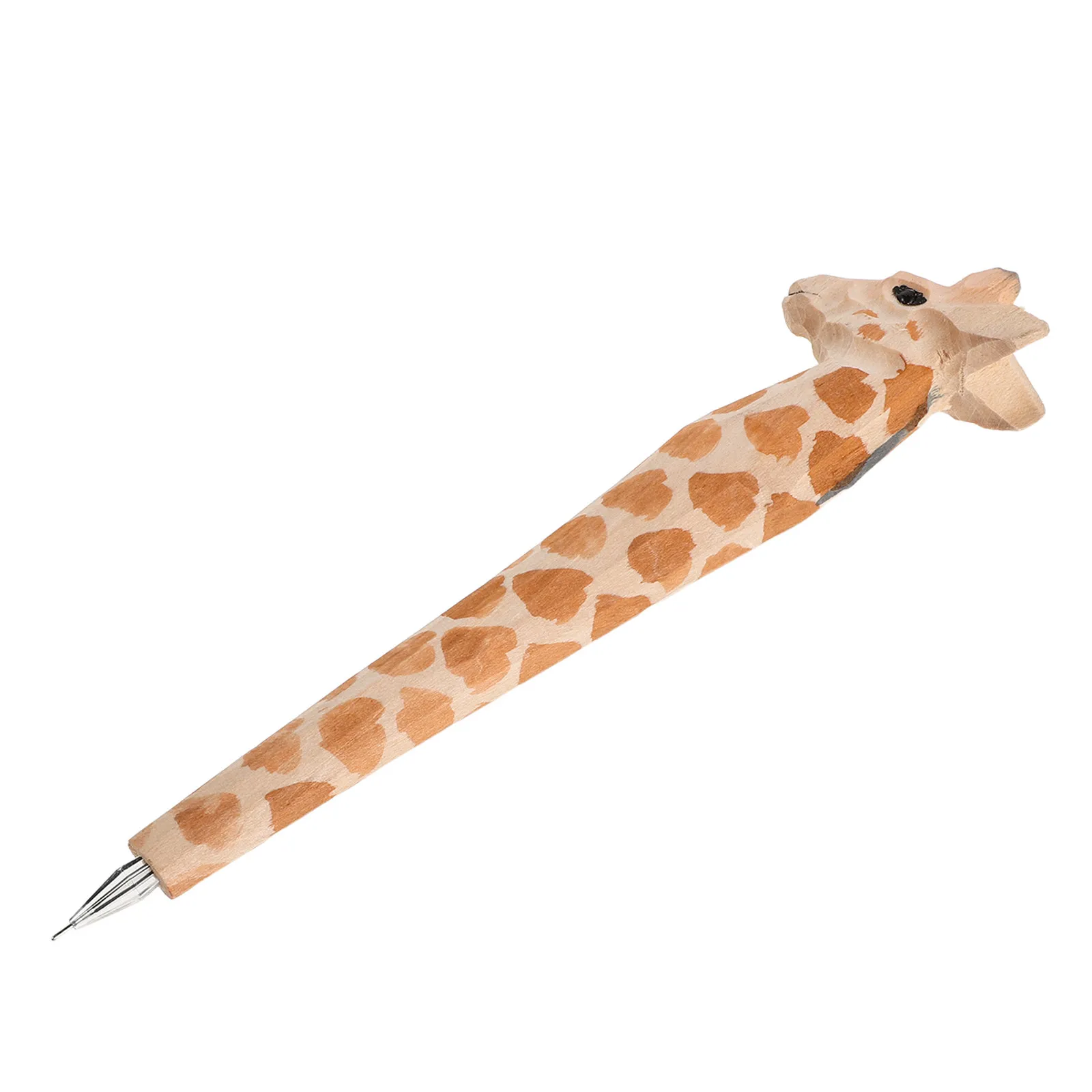 

Carved Wood Giraffe Shaped Gel Pen Smooth Writing Student Animal Pen Cute Office School Stationery Birthday Present Fun Cartoon