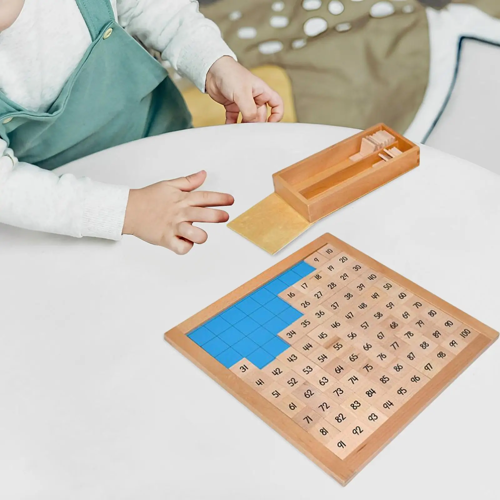 

Wooden Math Board Learning Educational Game Toy 1-100 Consecutive Numbers Wooden Toy Hundred Board Montessori Toy for Kids