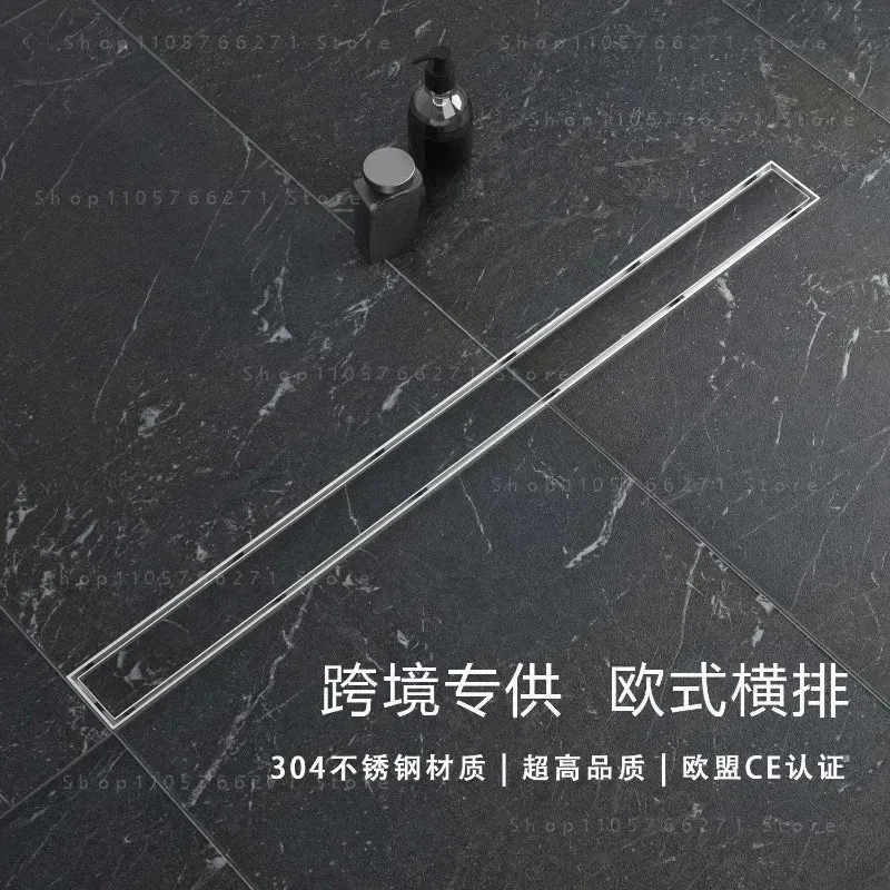 304 Stainless Steel Floor Drain, Invisible Recessed Linear Design, Modern Bathroom Shower Channel Drain
