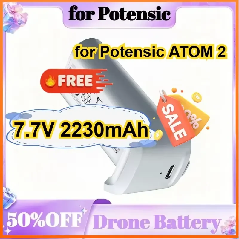 

17.18Wh Rechargeable Batteries 7.7V 2230mAh for Potensic ATOM 2 Upgraded Drone Battery
