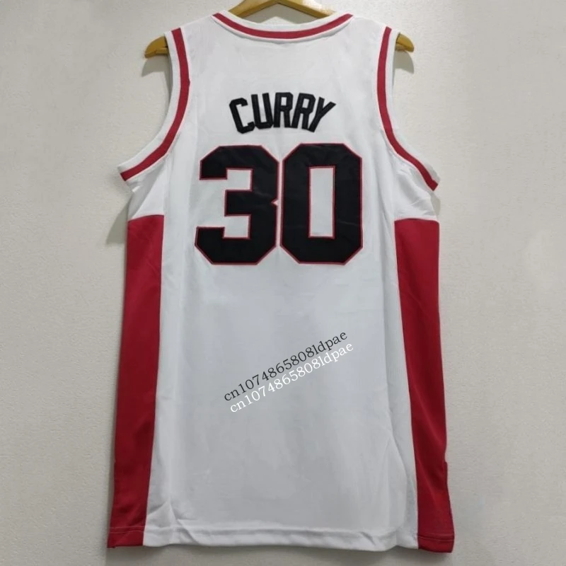 Basketball Jersey Men Oversize 30 Stephen Curry DAVIDSON College Embroidery Breathable Athletic Sports Street Hip Hop Sportswear