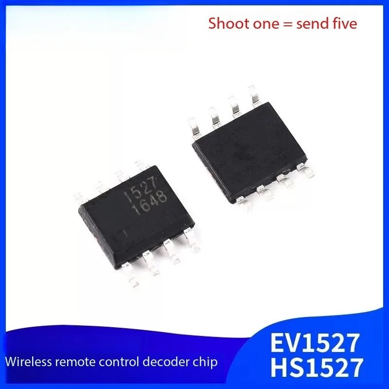 

5PCS Wireless Remote Control Decoder Chip EV1527=HS1527 SOP8 SMD Learning Remote Control IC