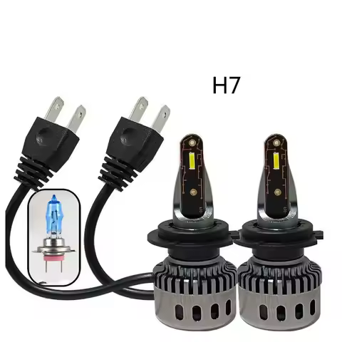 2x/1pair Car LED H1 H4 H7 LED Headlights Bulbs Canbus H8 H11 9005 Hb3 9006 Hb4 6000k LED Auto Driving Fog Lamp Headlamp 12V