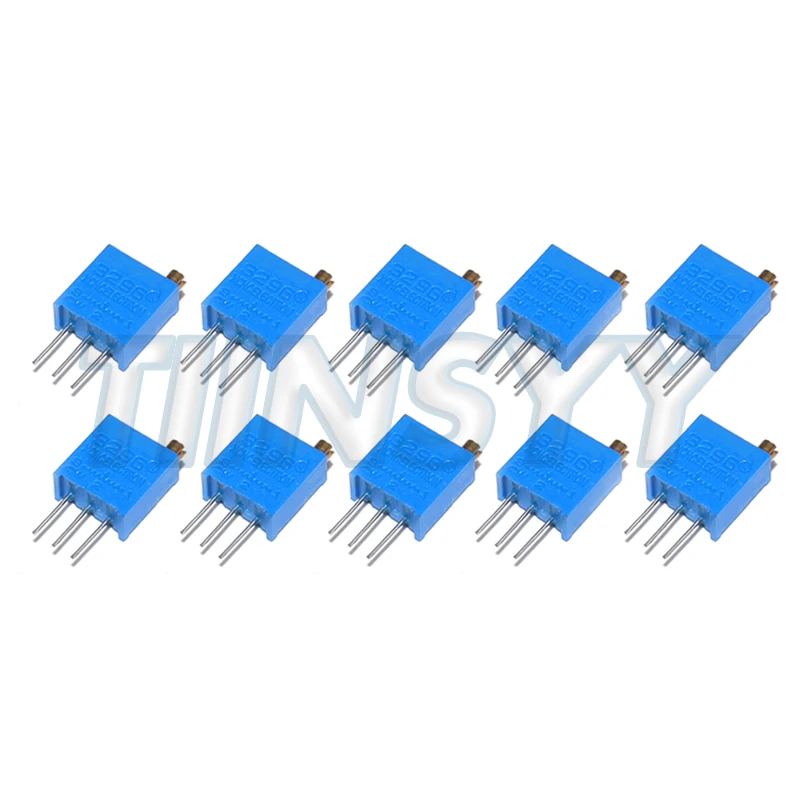 10pcs 3296W 3296 50 100 200 500 Ohm 1K 2K 5K 10K 20K 50K 100K 200K 500K 1M Ohm 103 100R 200R 500R Trimpot Trimmer Potentiometer