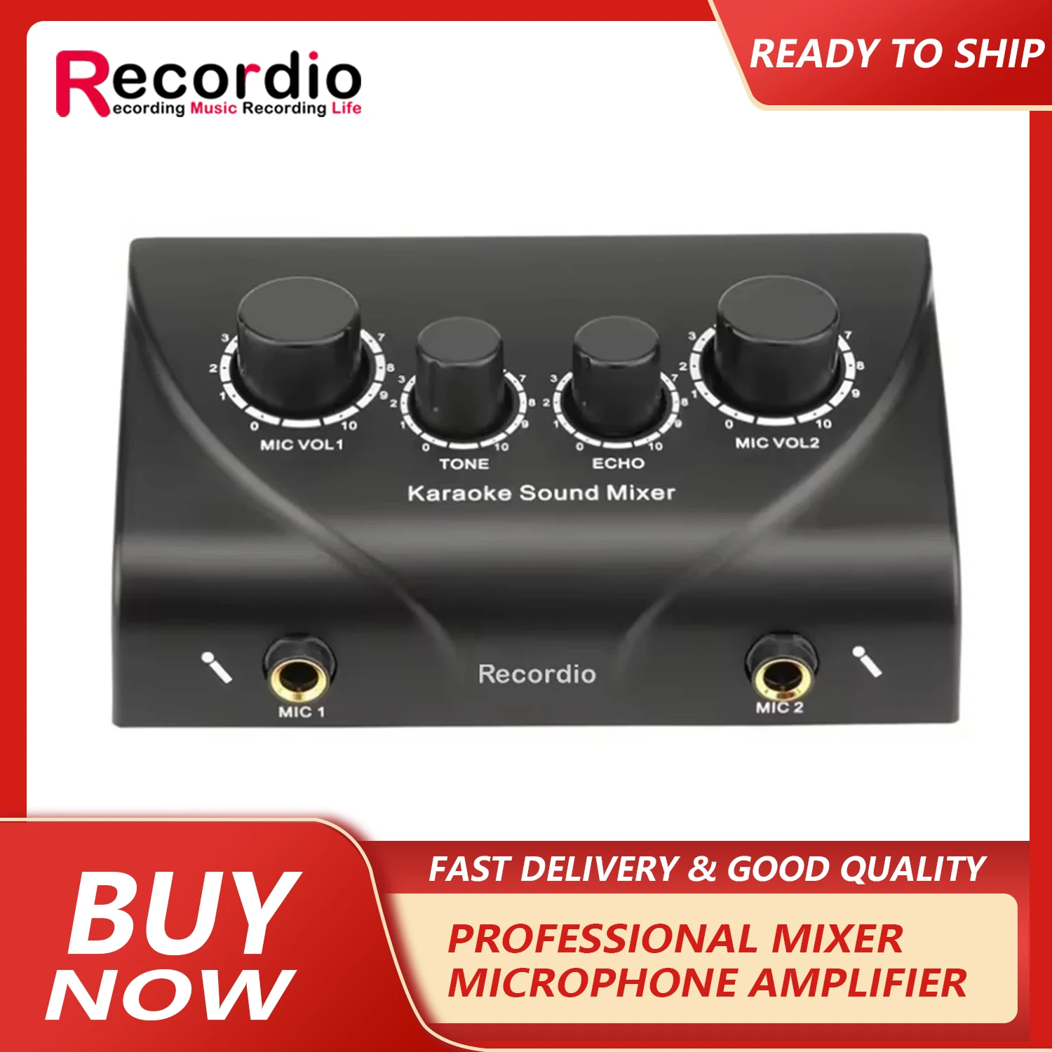 GAX-N3 Professional Reverberator Karaoke Mixer Pre-Effector Home Musical Instrument Mixer Microphone Amplifier