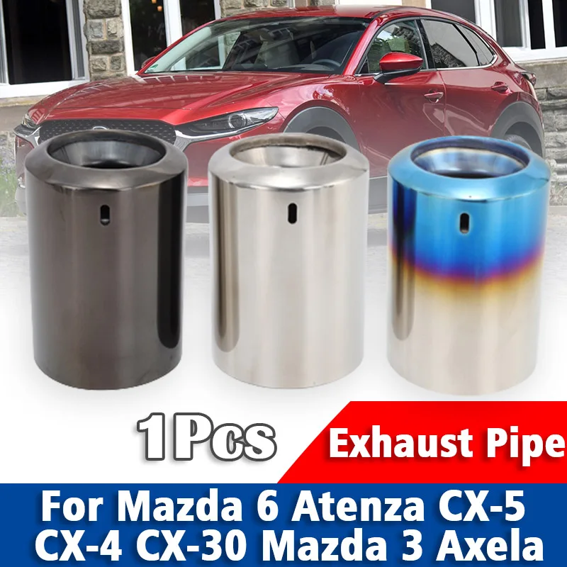 

For Mazda 6 Atenza CX-5 CX-4 CX-30 Mazda 3 Axela 1/2pcs Stainless Steel Exhaust Pipe Muffler Tailpipe Muffler Tip Accessories