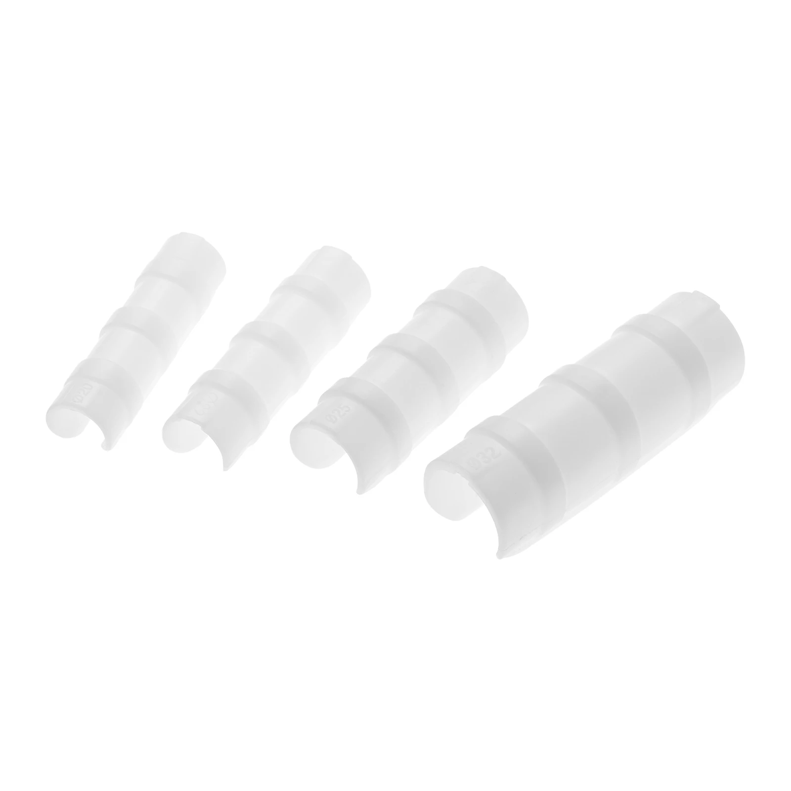 20 Pcs Greenhouse Frame and Film Clamp Connector Tunnel Hoop Clips Pipe Clamps Temperature Resistant White 4 Sizes Anti-rust