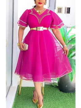 Vestidos africanos para mulheres plus size roupas africanas dashiki ancara turquia roupas vestido elegante muçulmano festa de casamento vestido longo