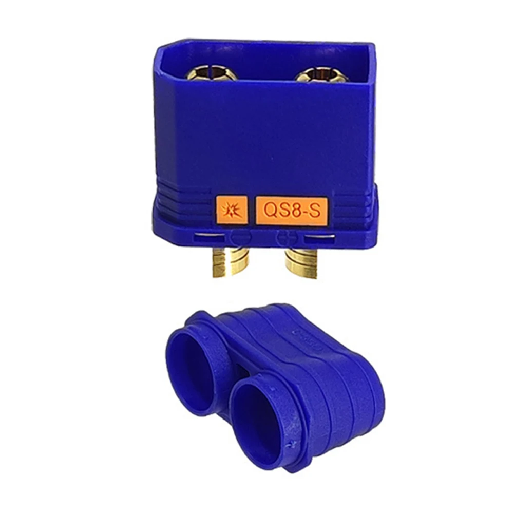 Large Energy Plug QS8-S Connector 8-10AWG Wire Gauge Gold-plated Copper High Current Rating Nylon Construction