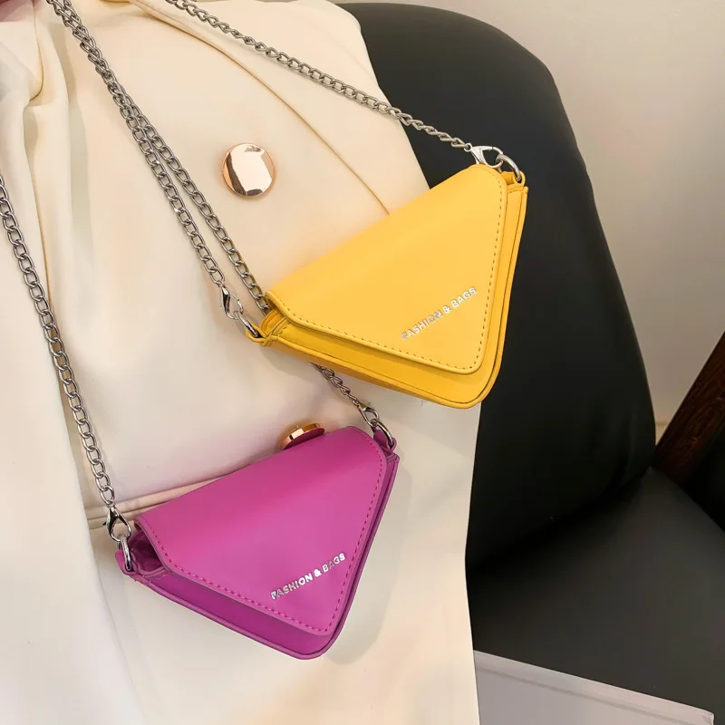 Fashions Mini Crossbody Bag For Women Designer Triangle Purses And Handbags Female Small Chain  Shoulder Bags Party Clutch Bag