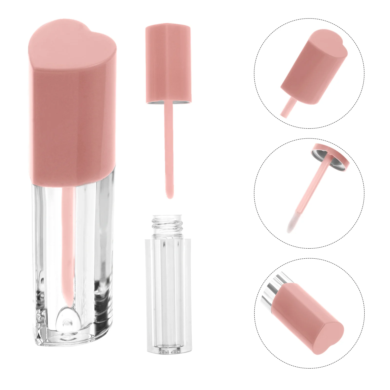 

8pcs Shaped Lip Gloss Bottles 5ml Plastic Empty Tubes for Eyelash Oil Lip Gloss Storage Portable Leak Proof Packaging