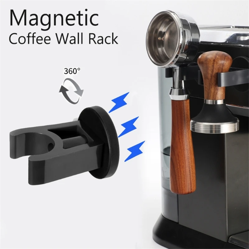 Coffee Portafilter Holder Wall Rack Magnetic Espresso Coffee Filter Holder Fit for Tamper Wall Mounted Rack Coffee Tools