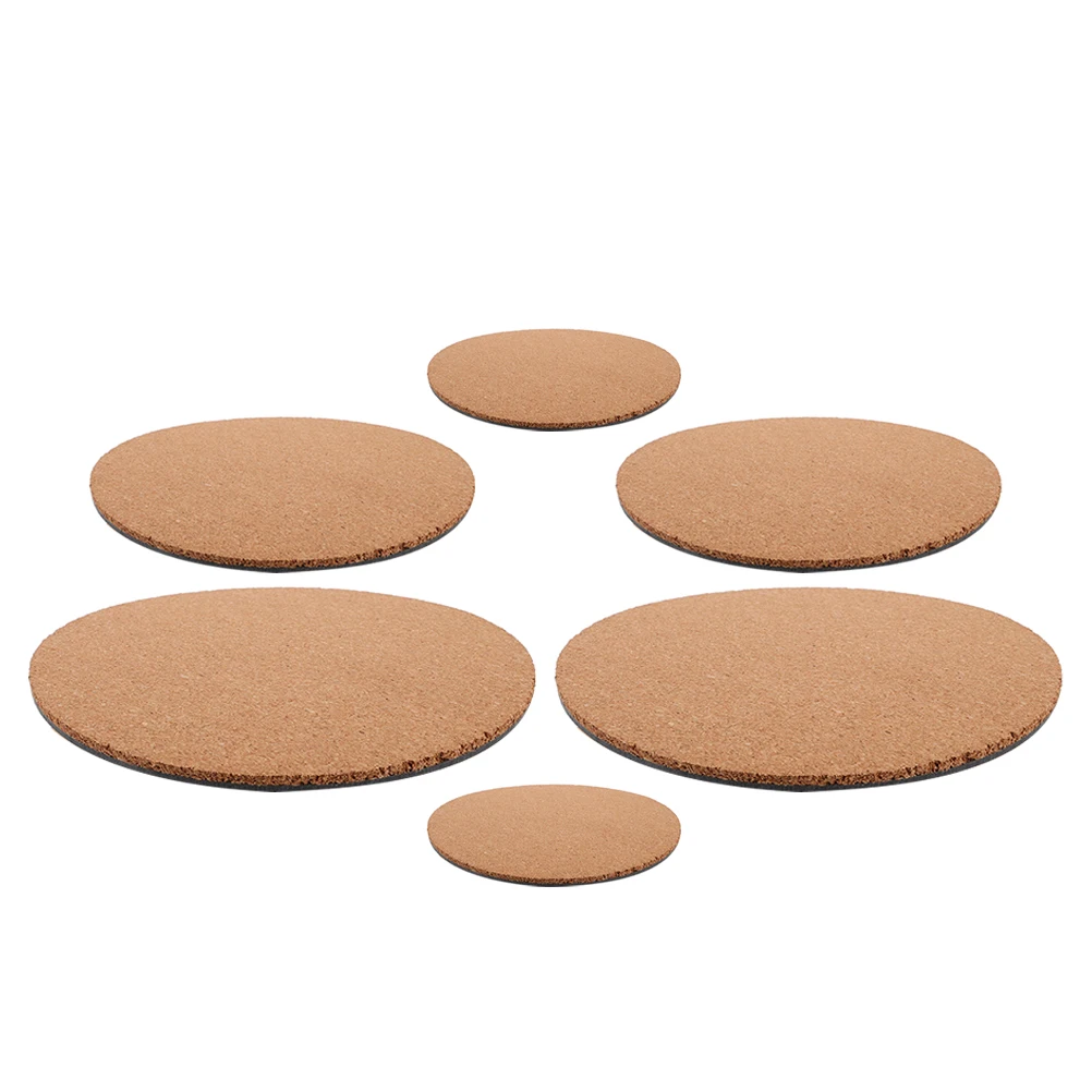 6 قطعة الحصير نبات الفلين منصات الفلين الناعمة المستديرة مقاومة للحرارة لقاعدة وعاء الزهور داخلي في الهواء الطلق البستنة الوقايات للنباتات