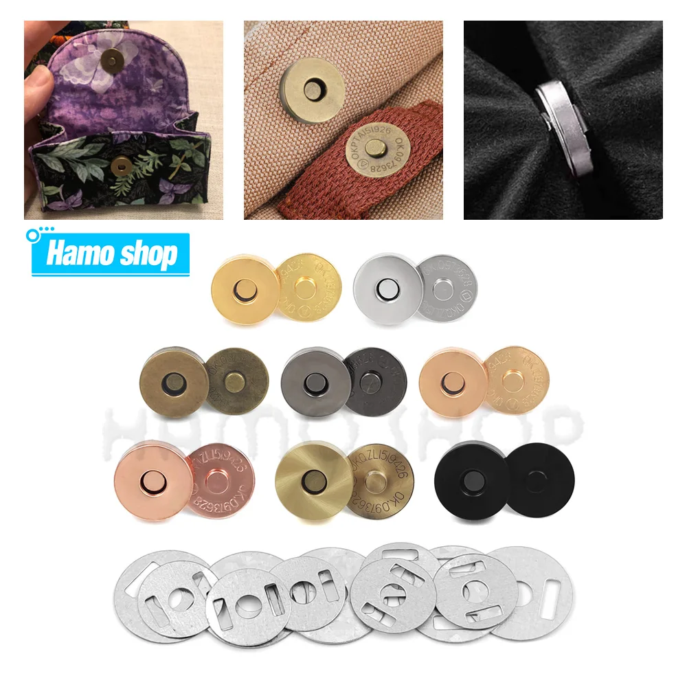 10/12sets 14-18MM Magnetische Druckknöpfe Verschlüsse Tasten Automatische Magnetische Druckknöpfe Für Handtasche Geldbörse Mantel schnalle DIY Handwerk