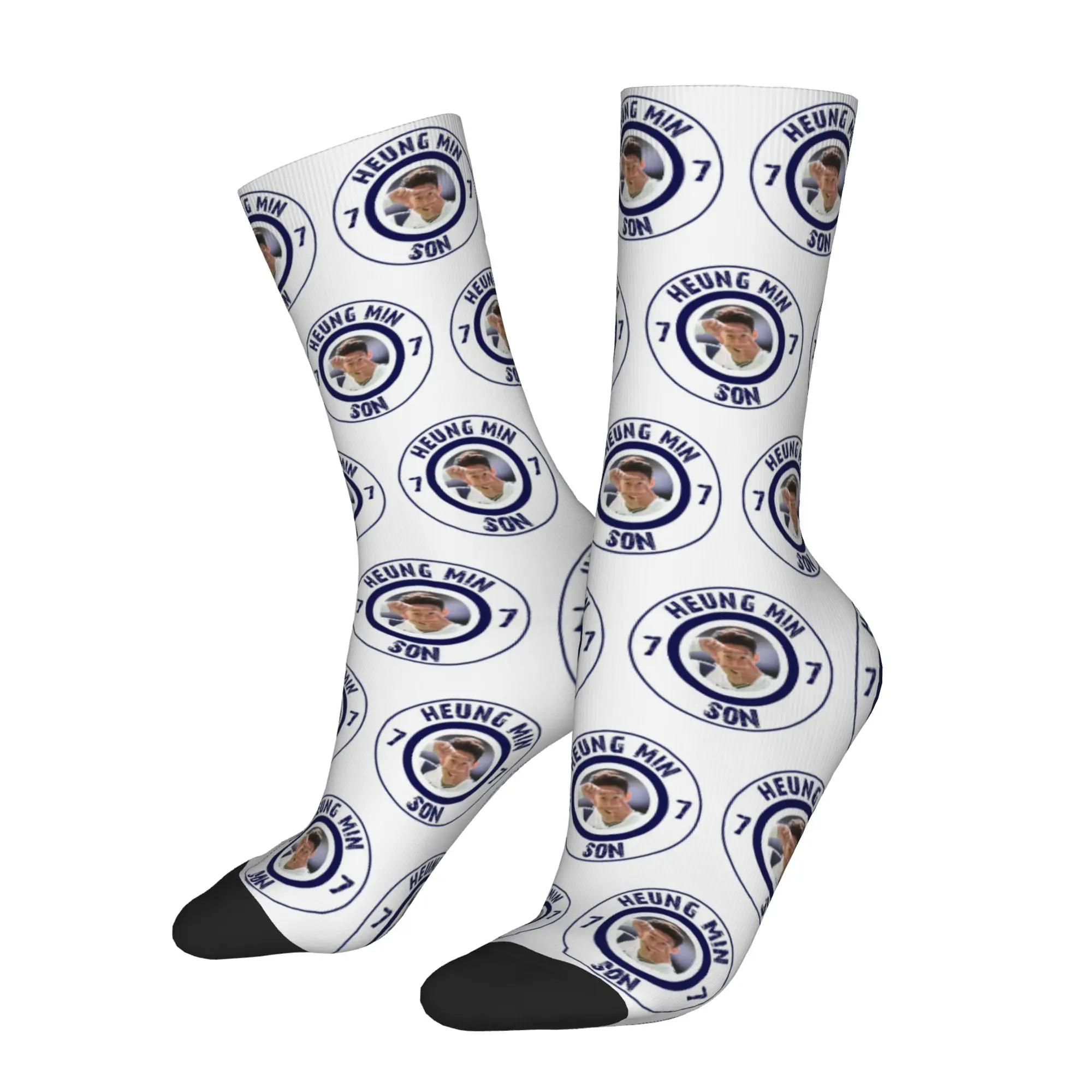Fashion Male Men Socks Harajuku Son Heung-Min Soccer Football Sock Number 7 Sport Women Socks Spring Summer Autumn Winter
