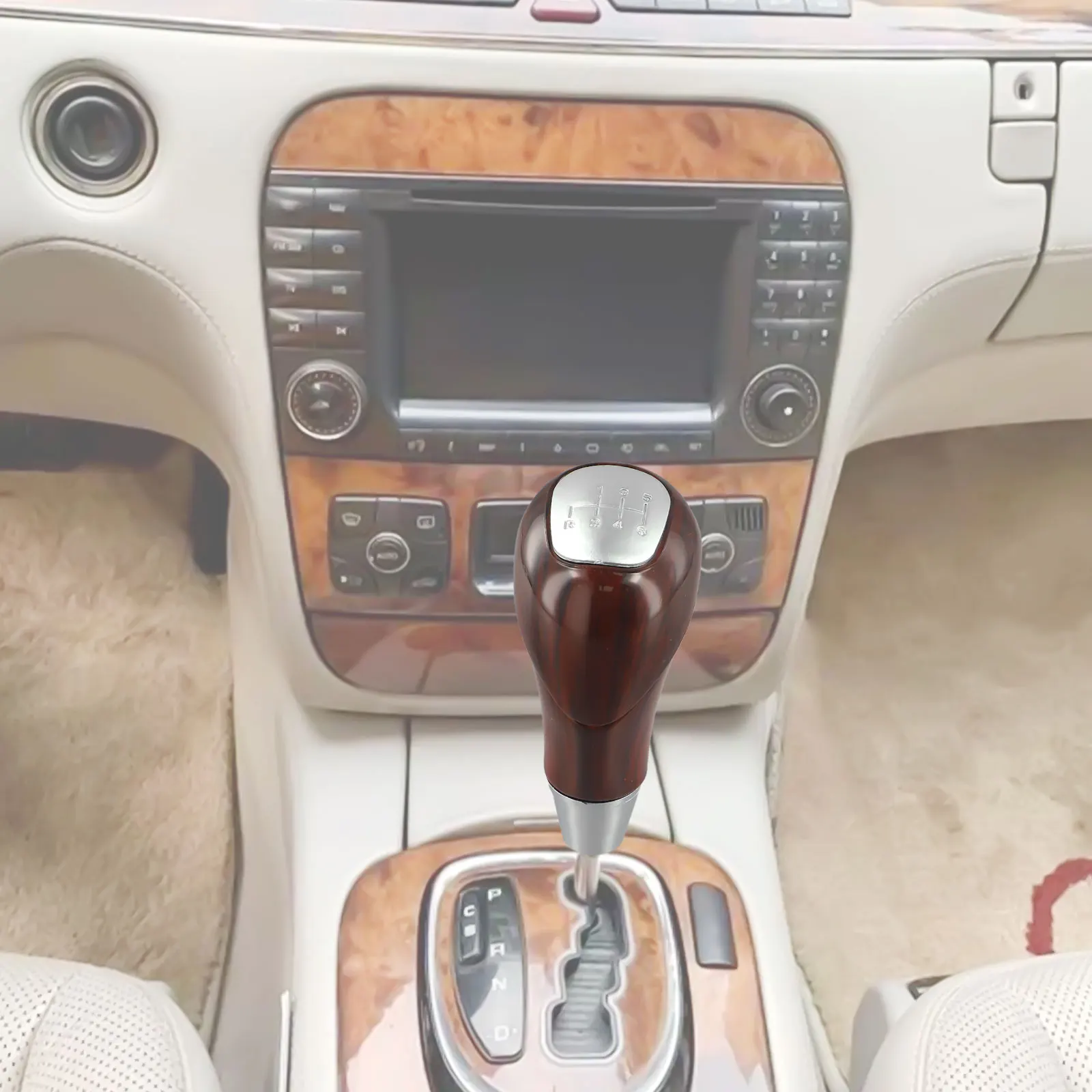 High Compatibility Gear Shift Knob Lever for Various For Mercedes Models Including the Popular W210 and Others in Walnut Finish