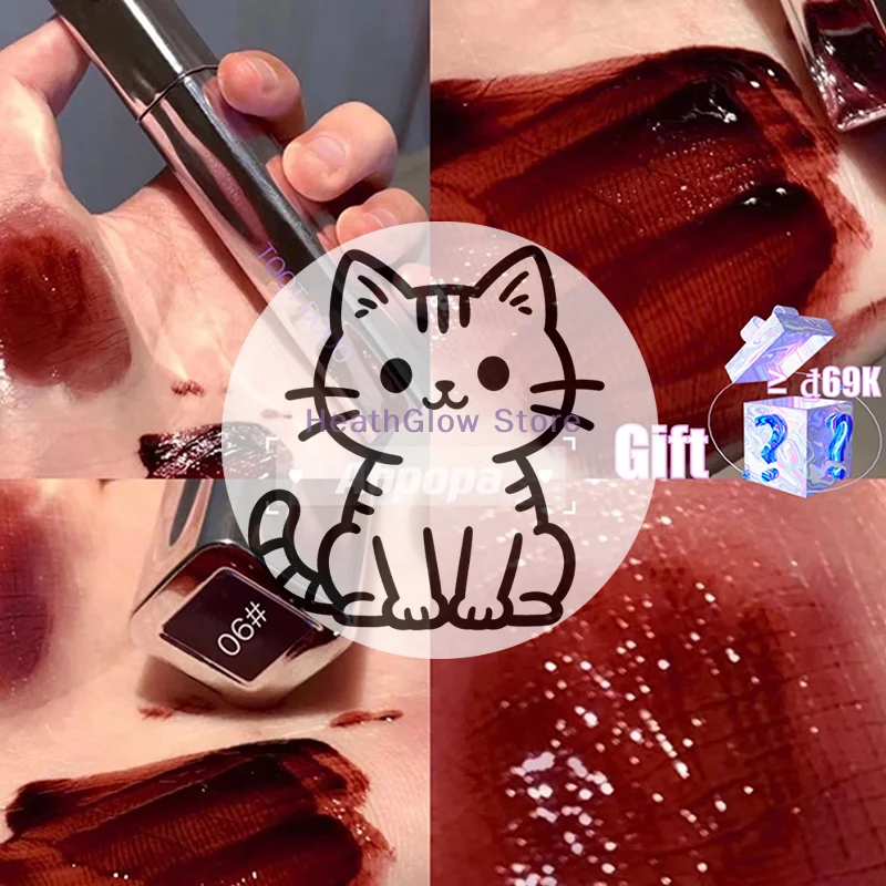 1Pc Floral Center Mirror Lipgloss - Heldere, niet-vette, hydraterende kleur met een waterige glans voor mooie gehydrateerde lippen