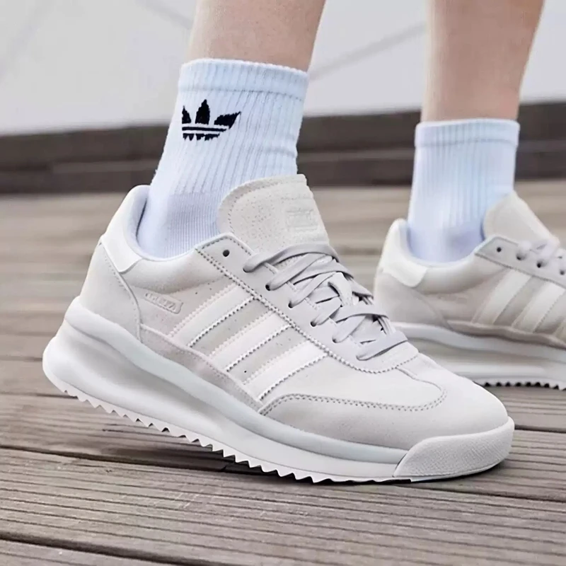 Adidas JH5090 RetroPlatform Sneakers Trefoil Low Top Nylon Mix Upper Three Stripes Rubber Sole Fashion Street Daily Casual Shoes