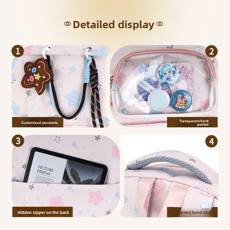 New Fashion Backpack Simple Graffiti for women Large Capacity Backpack Casual Travel Cute Versatile School Bag for Girls