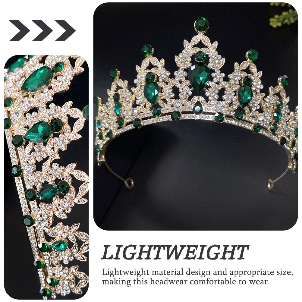 

Bridal Wedding Tiara Baroque Crystal Crown Headwear Elegant Lightweight Design for Bride Wedding Party Photography Hair