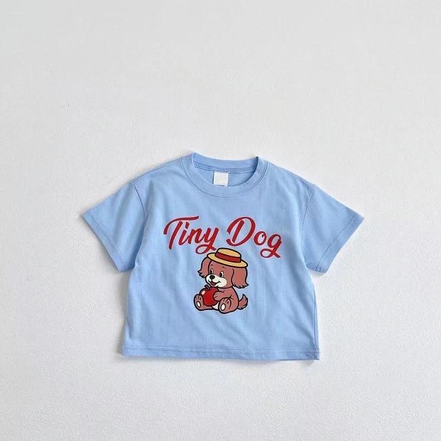 Comfortable And Fresh Printed Summer Casual Round Neck Cartoon Printed Short Sleeved Fashionable T-shirt Top