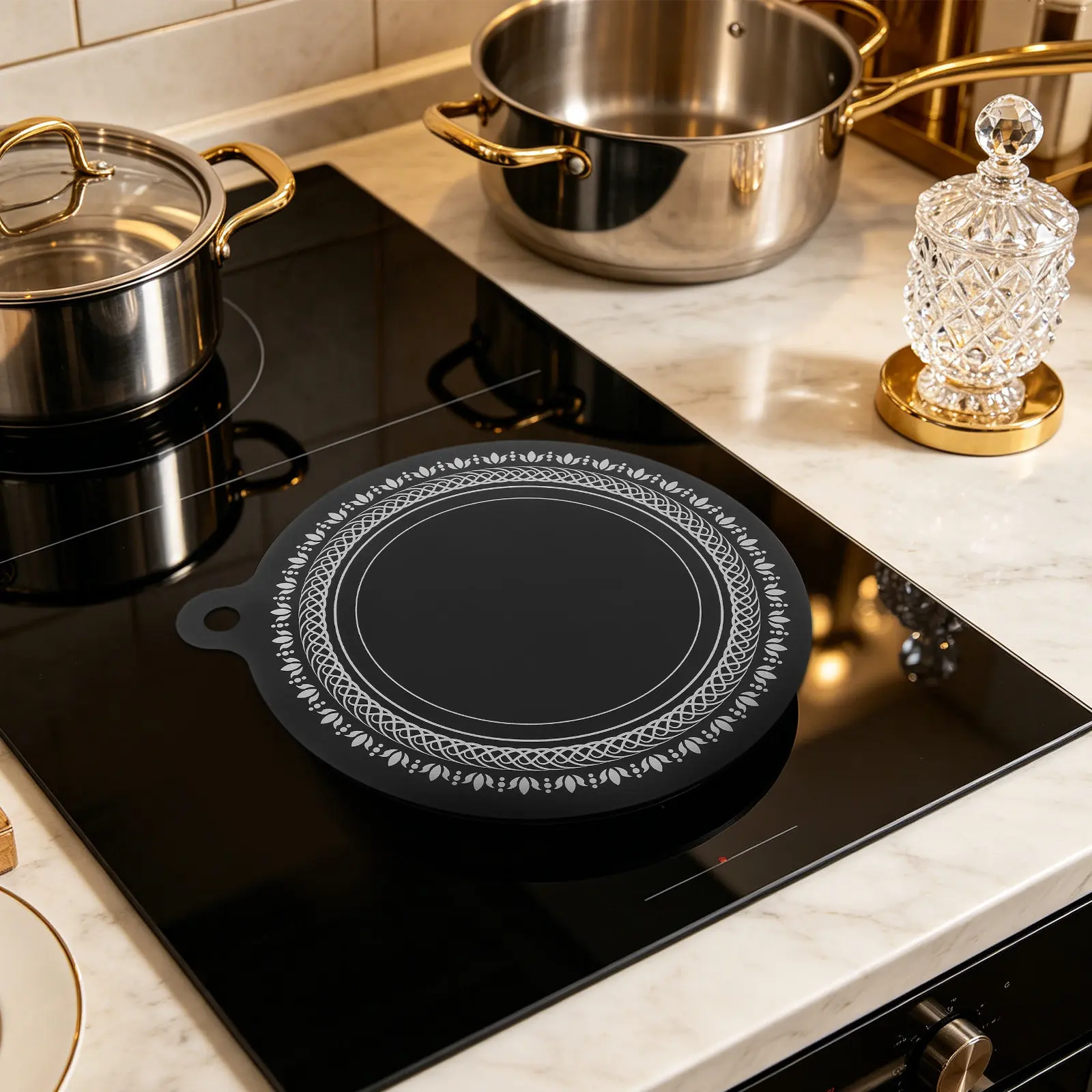2Pcs Silicone Stove Protective Pads Induction Cooktop Heat Resistant Mat Non Slip Insulation Pad Cookware Stable Countertop