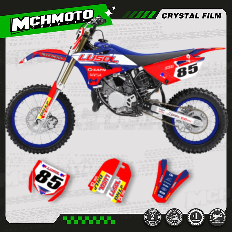 

MCHMFG Custom Team Motorcycle Decal Stickers Kit for YAMAHA 2015-2021 YZ85 YZ 85 Number Name Custom