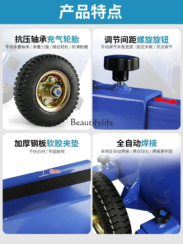 ld 38รถเข็นไม้อัดสองล้อประตูกระจกหินอ่อนและหน้าต่างประหยัดแรงงานการขนส่งเครื่องมือจัดการสิ่งประดิษฐ์